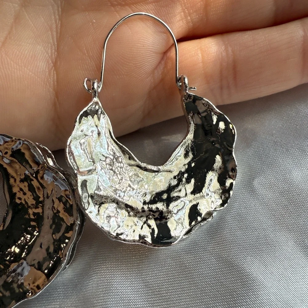 Zara crescent silver new earrings